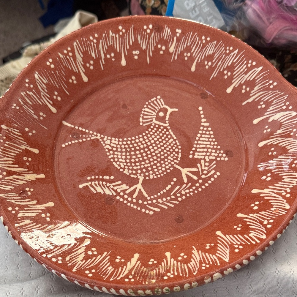 MEXICAN PLATE WITH HANDLES 9 1/2 By 11 inches